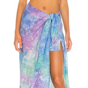 Tiare Hawaii Sarong in Blue Teal Violet Smoke